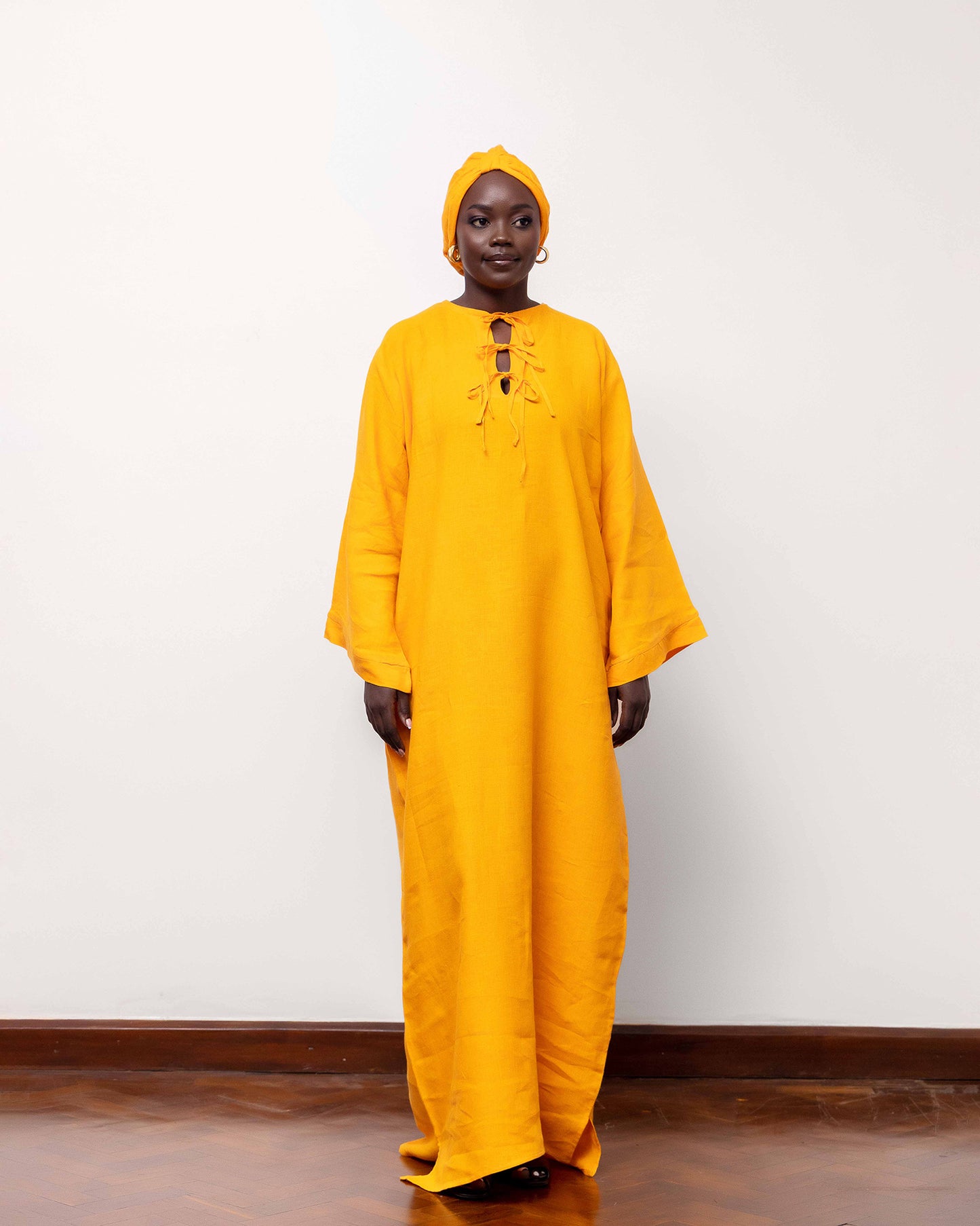 Apricot Kaftan Dress
