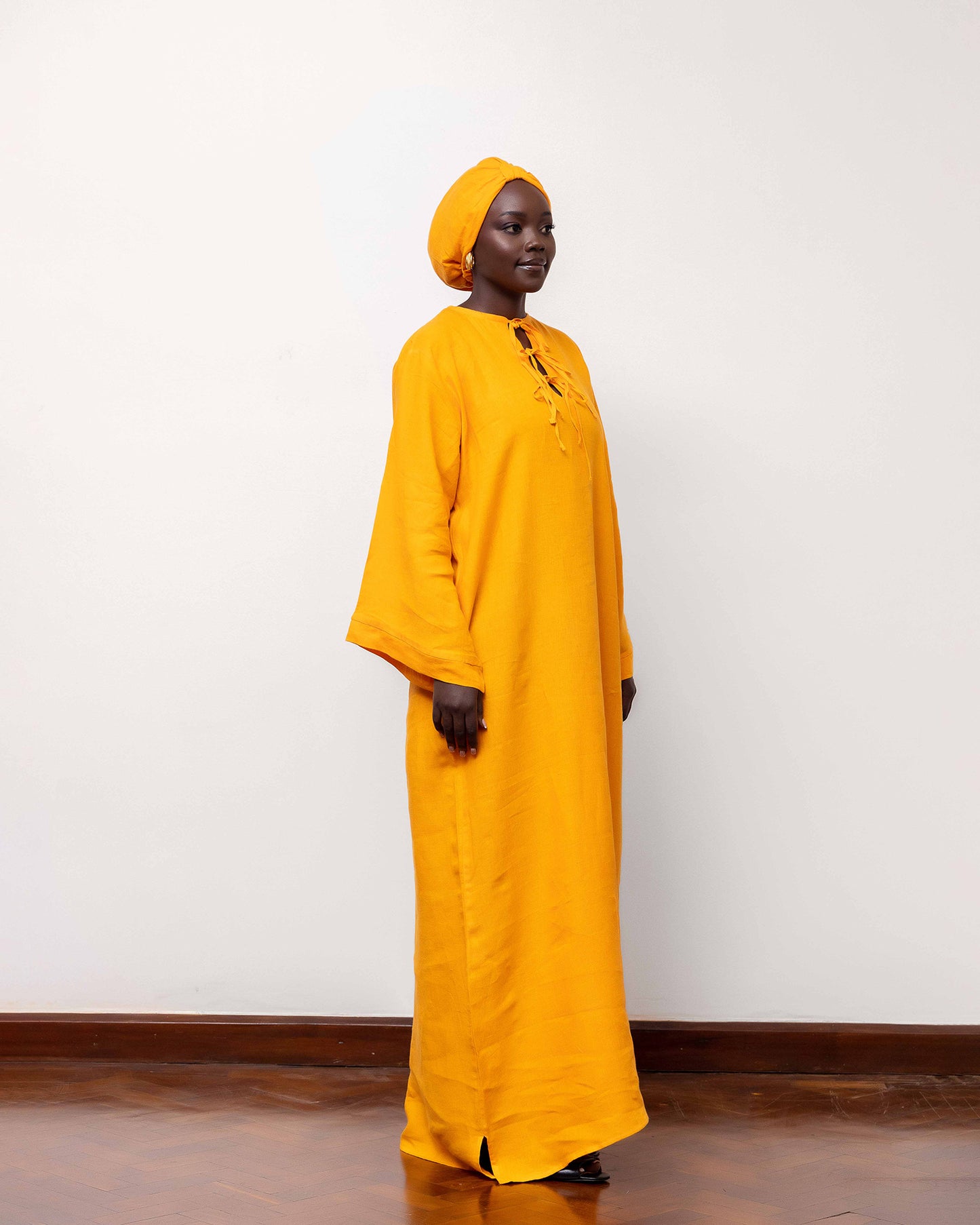Apricot Kaftan Dress