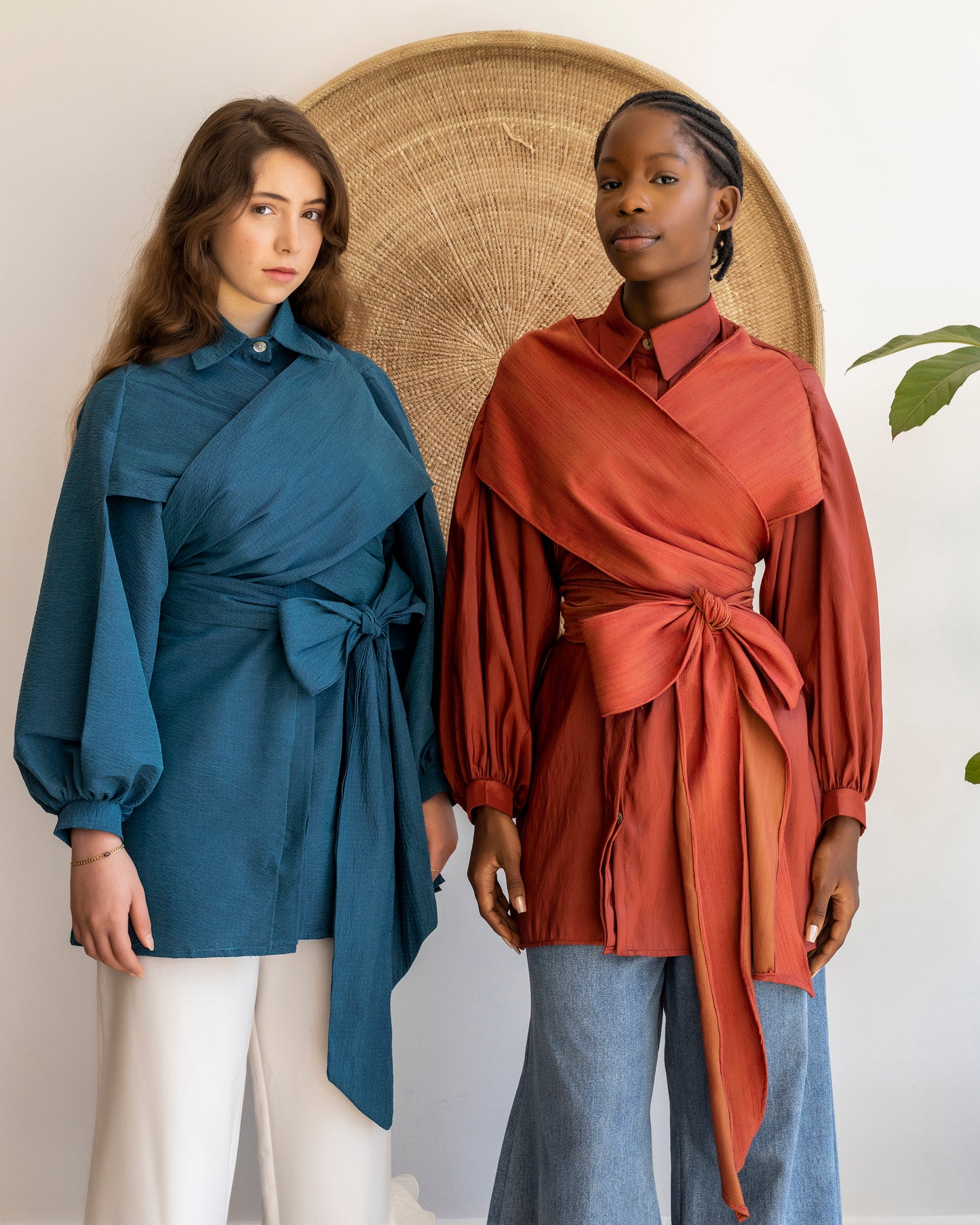 Mira Wrap Shirt Dress Brick Red
