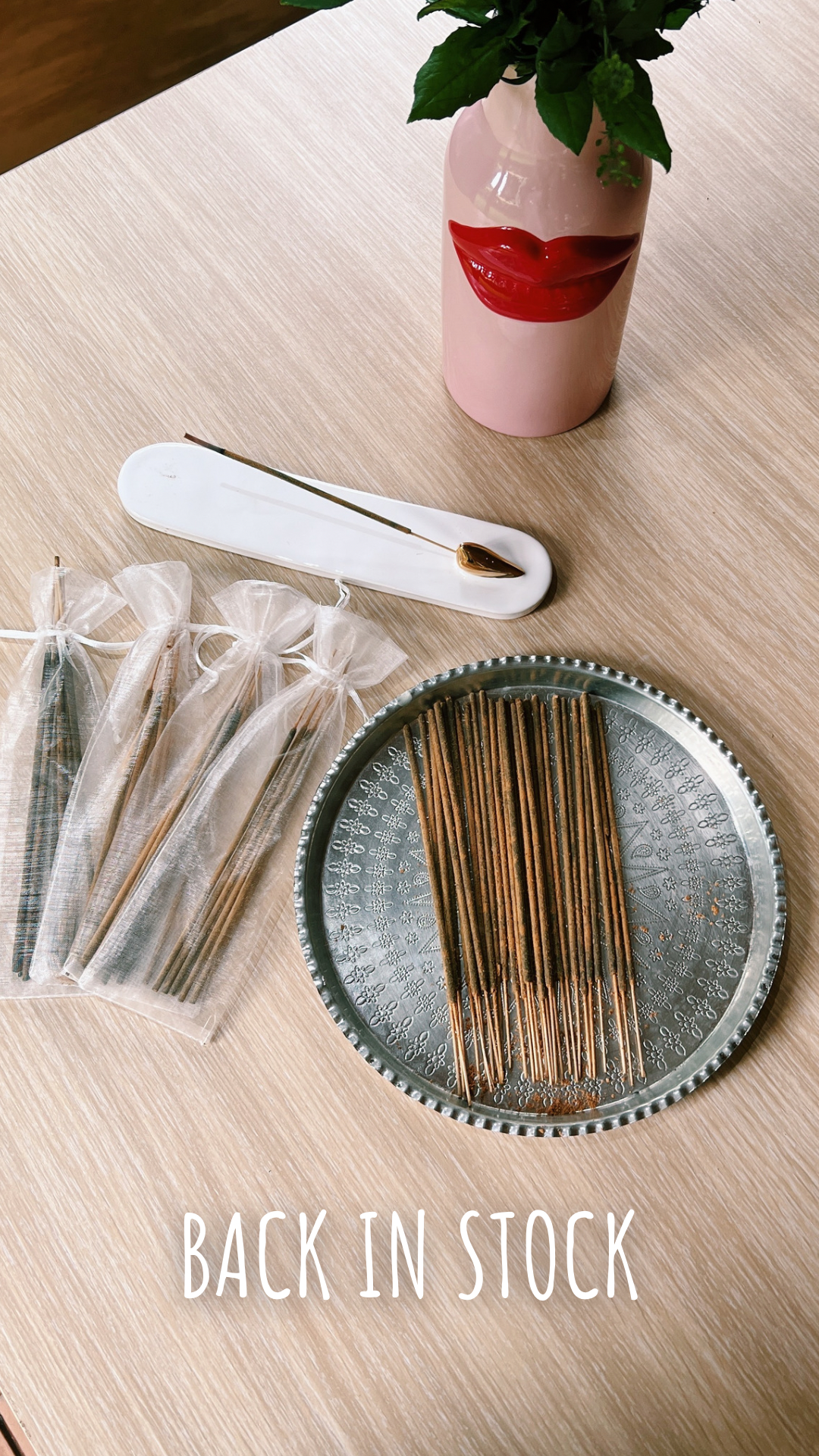 White Handmade Incense Holder