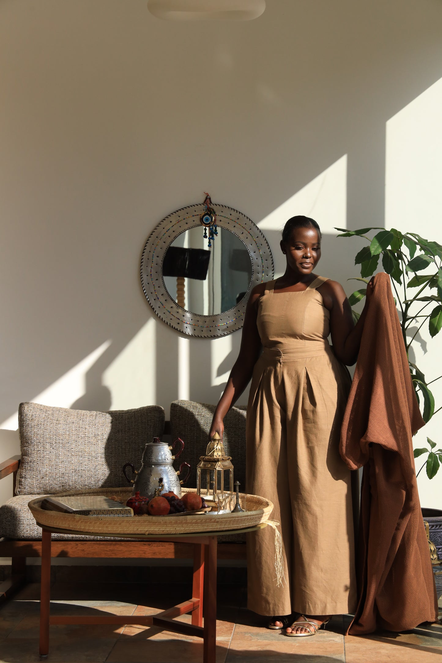 Cinnamon Woven Kaftan