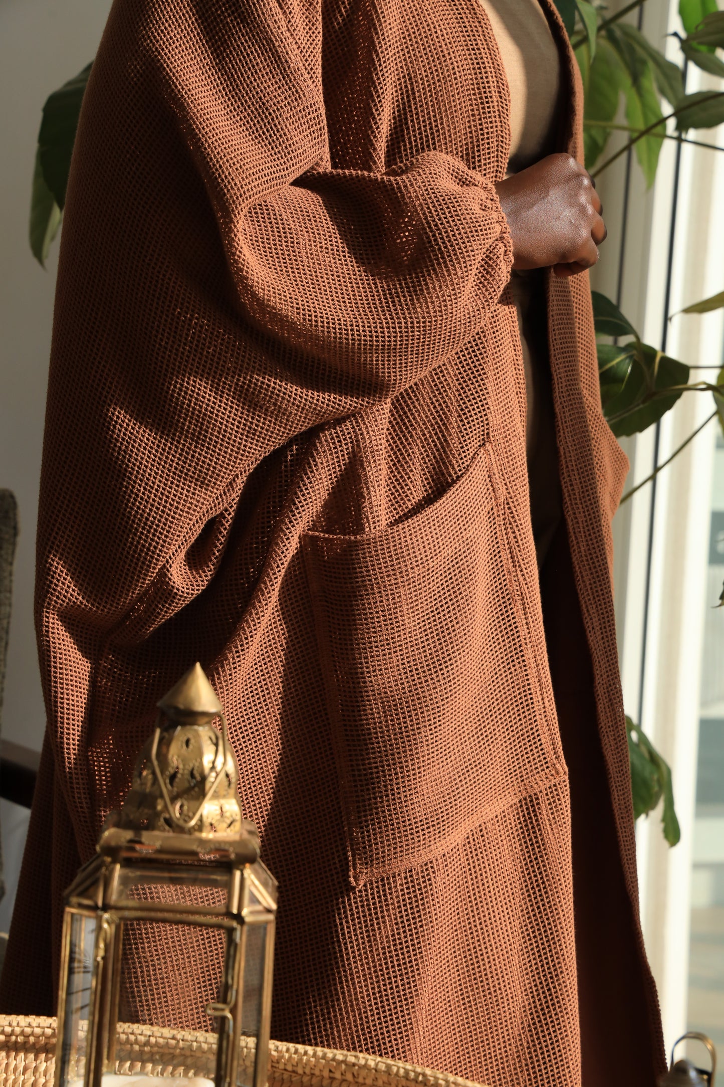 Cinnamon Woven Kaftan