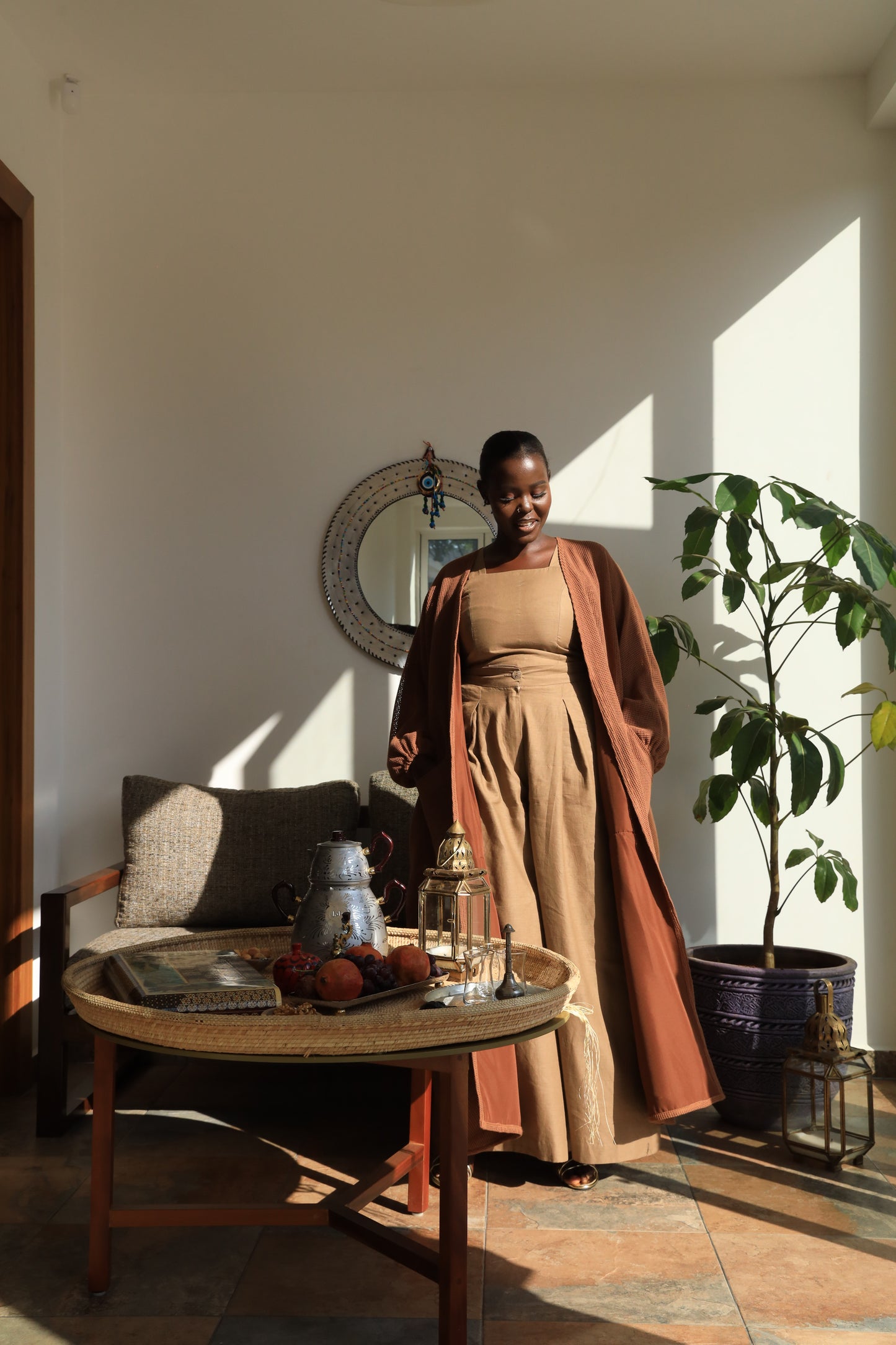 Cinnamon Woven Kaftan