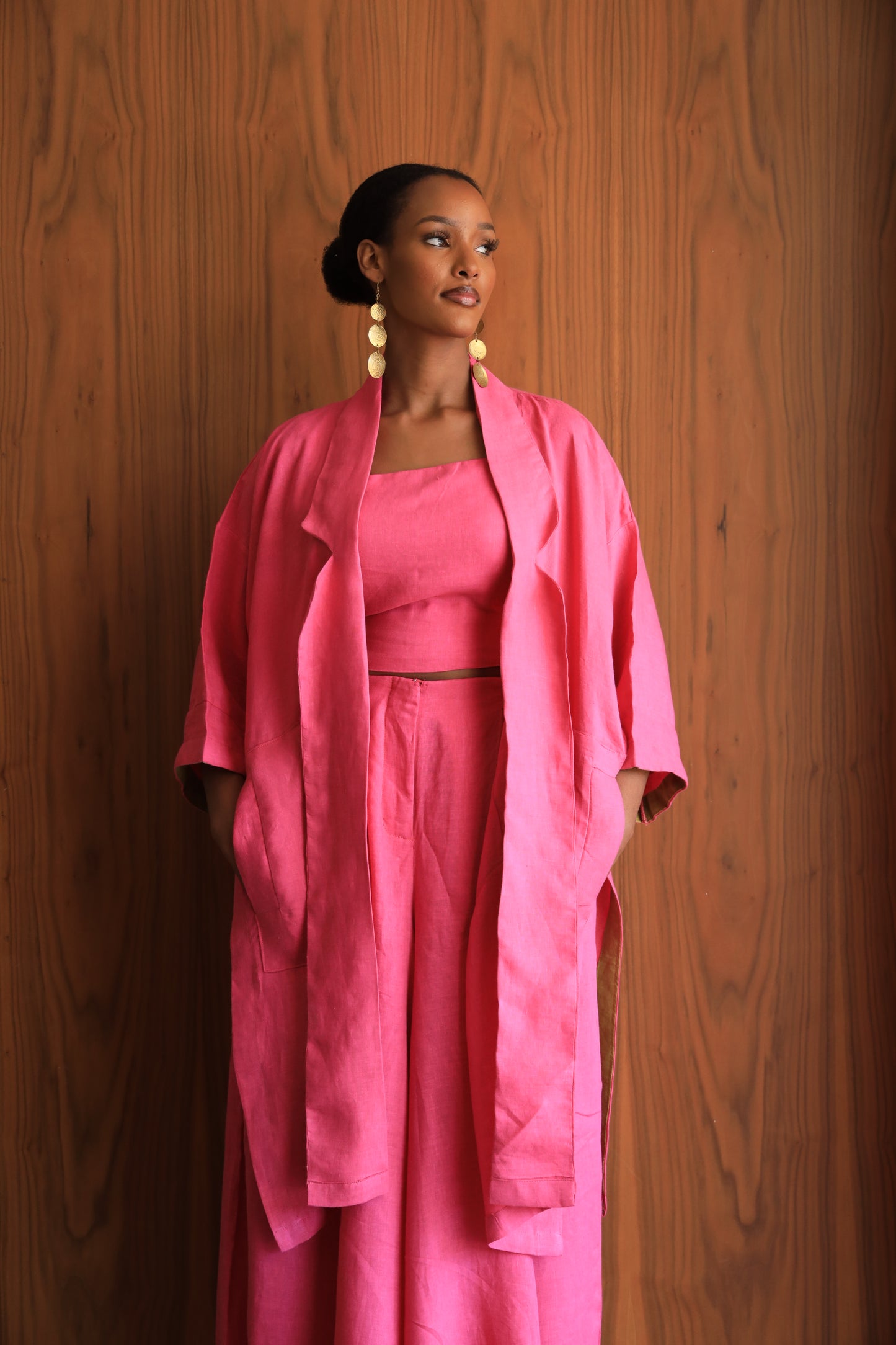 The Noon Kaftan in Pink
