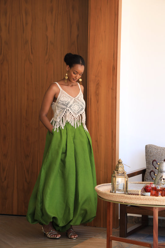 The Sherwal Pant in Green