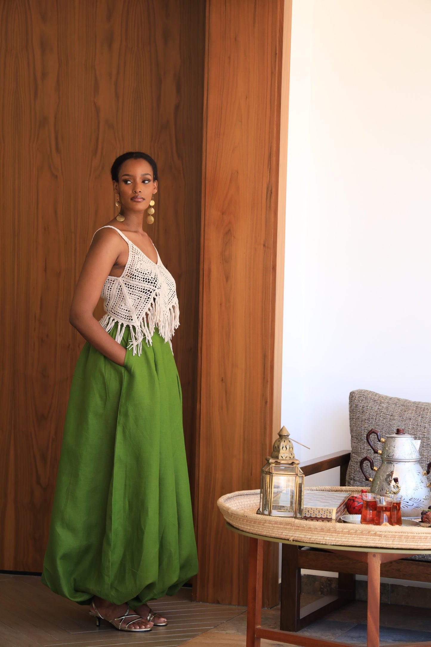 The Sherwal Pant in Green