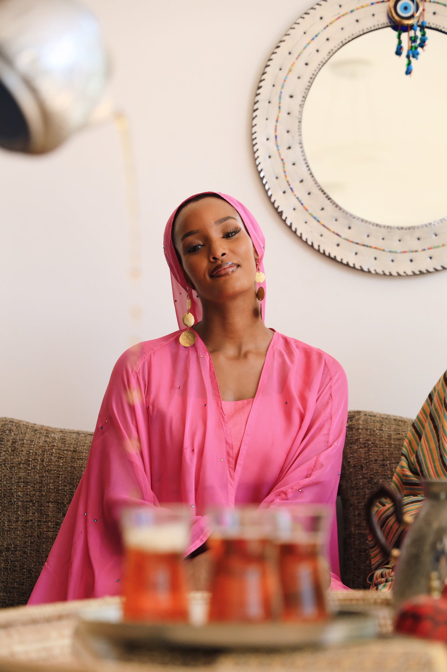 Sultana-in-Pink Kaftan