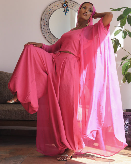 Sultana-in-Pink Kaftan