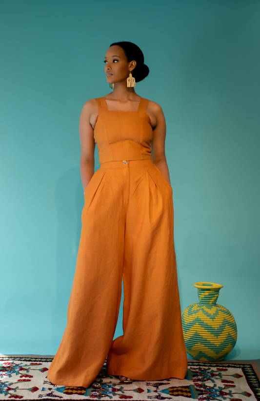 Linen Crop Top